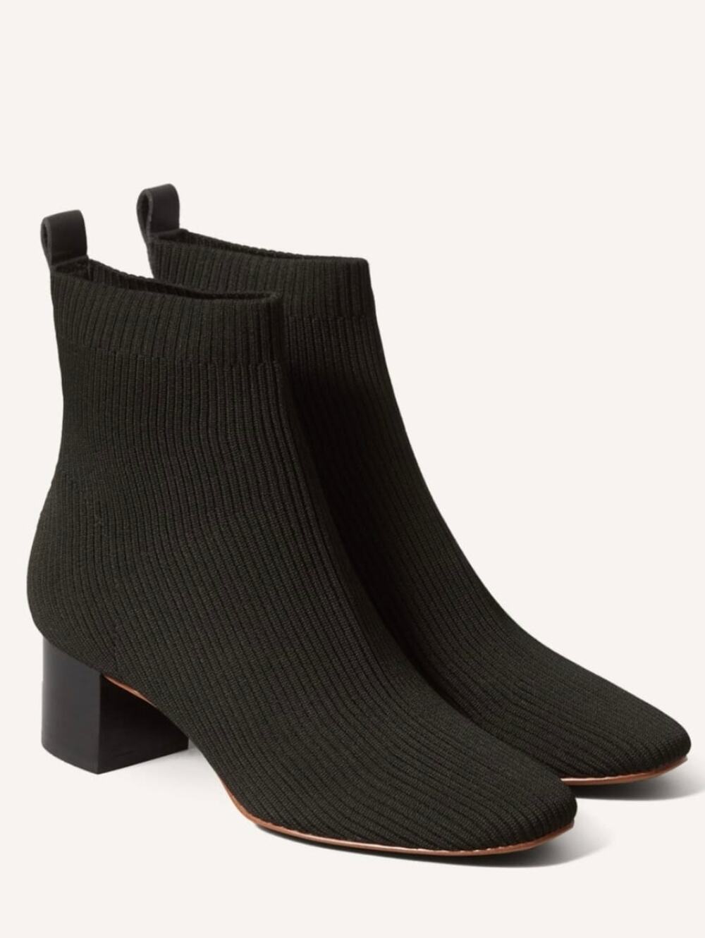 Everlane Black The Glove Boot NWT ReKnit Sock Ankle Block Heel Bootie 9 Classic